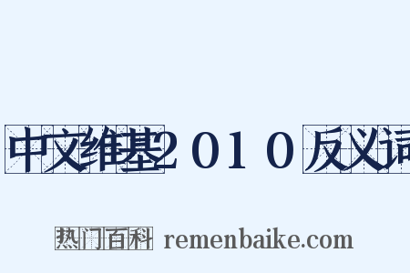 中文维基2010反义词是什么意思的图片